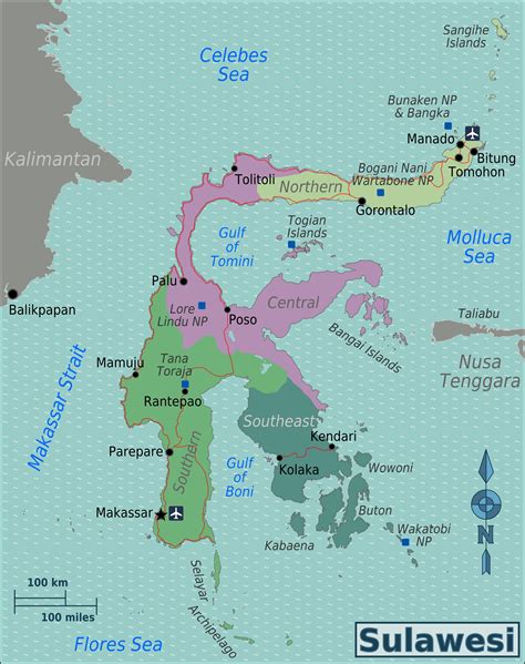 sulawesi map indonesia